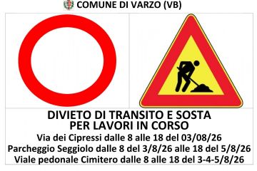 DIVIETO DI TRANSITO E SOSTA Via dei Cipressi-Parcheggio Seggiolo-Vialetto pedonale Cimitero